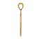14k Yellow Gold Satin Saint Theresa Oval Medal Pendant