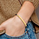 14K Yellow Gold Polished Bar Leather Bracelet