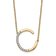 14k Yellow Gold and Rhodium Over 14k Yellow Gold Sideways Diamond
Initial C Pendant 18 Inch Necklace