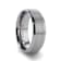 SHIRE Titanium Brushed Center Men’s Flat Wedding Ring with Polished
Beveled Edges 8mm
