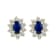 1.00ctw Sapphire and Diamond Earrings in 14k Yellow Gold
