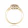 Ruby and Moissanite 14K Yellow Gold Over Sterling Silver Rectangle
Cluster Ring