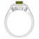 8x6mm Oval Peridot And White Topaz Accents Rhodium Over Sterling Silver
Double Halo Ring
