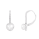 5-6mm white cultured freshwater pearl and cubic zirconia rhodium over
sterling silver earrings