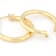 Polished Hoop Earrings In 18K Gold Over Bronze 1 Inch