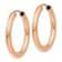 14k Rose Gold Polished 1" Endless Tube Hoop Earrings