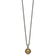 Sterling Silver Antiqued with 14K Accent Citrine Necklace