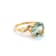 Round Green Prasiolite 10k Yellow Gold Over Sterling Silver Ring