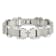 Stainless Steel Brushed Polished and Laser Cut Crosses Bracelet