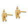 14k Yellow Gold Textured Sea Turtle Stud Earrings