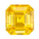 Yellow Sapphire Loose Gemstone 6.4x6mm Emerald Cut 1.58ct
