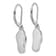 Rhodium Over Sterling Silver Polished Crystal Flip Flop Dangle Earrings