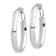 Rhodium Over 14k White Gold High Polished 1 5/16" Oval Hoop Earrings