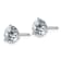 Rhodium Over 14K White Gold 2ct. 6.5mm Round J-K Color Moissanite Earrings