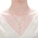 Spherical Drop Pendant Necklace In 14K Gold Over Brass