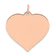 14k Rose Gold Polished Heart Shaped Disc Pendant