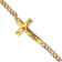 Stainless Steel Polished Yellow IP-plated Crucifix Bracelet