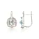 Blue Topaz Rhodium Over Sterling Silver Round Drop Earrings