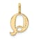 14K Yellow Gold Diamond Letter Q Initial Pendant
