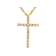 Imperial Topaz Round Cross Pendant Necklace In 18K Gold Over Sterling
Silver 0.43ctw