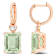 and White Topaz Drop Earrings in 18K Rose Gold Over Sterling Silver