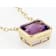 Amethyst Rectangular Octagonal Solitaire Toggle Necklace In 18K Gold
Over Sterling Silver 2.89ct