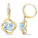 5.25ctw Sky Blue Topaz and White Topaz Floral Earrings in 18K Yellow
Gold Over Sterling Silver