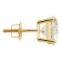 White Cubic Zirconia 14k Yellow Gold Studs With Velvet Gift Box 3.00ctw