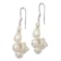 Sterling Silver Polished Crystal and Freshwater Cultured Pearl Cluster
Dangle Earrings