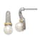 Sterling Silver Rhodium-plated with 14K Accent 7-8mm Freshwater Cultured
Pearl Post Earrings