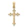 10k Yellow Gold and Rhodium Over 10k Yellow Gold 0.10 ctw Diamond
Fleur-de-Lis Cross Pendant