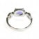7x5mm Cushion Tanzanite and White CZ Rhodium Over Sterling Silver Ring, 0.86ctw