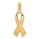 14k Yellow Gold Polished SURVIVOR Ribbon Pendant
