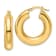 14k Yellow Gold Polished 1 1/16" Round Tube Hoop Earrings