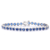Lab Created Blue Sapphire Sterling Silver Tennis Bracelet 9.18ctw