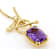 Amethyst Rectangular Cushion Toggle Necklace In 18K Gold Over Sterling
Silver 5.13ct