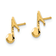 14k Yellow Gold Polished Music Note Stud Earrings