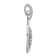 Rhodium Over Sterling Silver Polished Cubic Zirconia Wave Pendant