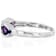 Amethyst Three-Stone Ring In Platinum Over Sterling Silver