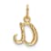 10K Yellow Gold Polished Letter a Initial Charm