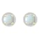 6mm Round Created Opal And Created White Sapphire 10k Yellow Gold Halo
Stud Earrings