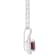 7mm Round Garnet 1/7 ctw Diamond Rhodium Over Sterling Silver Halo
Pendant with Chain