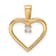 14k Yellow Gold Diamond Heart Pendant