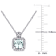 Aquamarine & Diamond 10K White Gold Pendant With Chain 0.62ctw