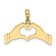 10K Yellow Gold Two Hands Forming a Heart Charm