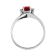 0.43ctw Ruby and Diamond Ring in 14k White Gold