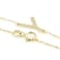 Sideways Initial Y Necklace In Solid 14K Yellow Gold 18 Inch