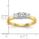 14K Two-tone Gold Lab Grown Diamond SI1/SI2, G H I, 3-Stone Engagement Ring