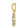 14K Two-tone Gold  Diamond Om Pendant