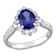 Tanzanite and Diamond 14K White Gold Ring 1.95ctw
